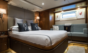 Sleeping accommodation on board SY Twilight
