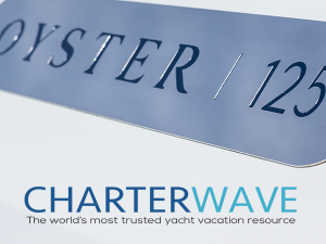 Charterewave logo and Oyster 125